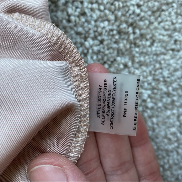 SugarLips pink velvet one shoulder ruffle dress large - Picture 8 of 8